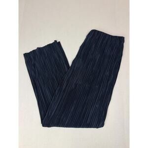 Calvin Klein Plissé Pull-On Wide-Leg Pants – Sky Captain – NWT – Size M